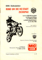 Programmheft Enduro Zschopau 1986